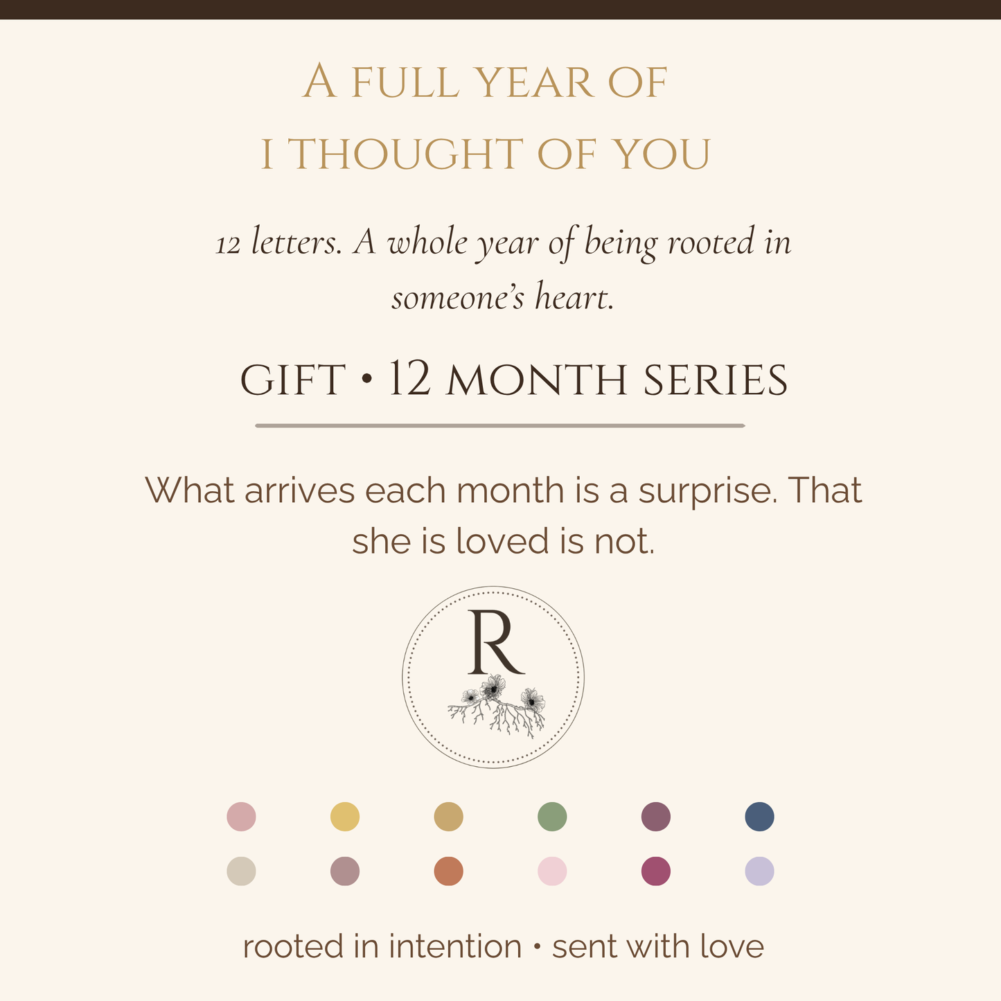 Gift- 12 Month Letter Series